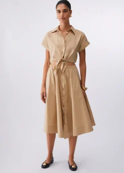 Abito chemisier con cut-out