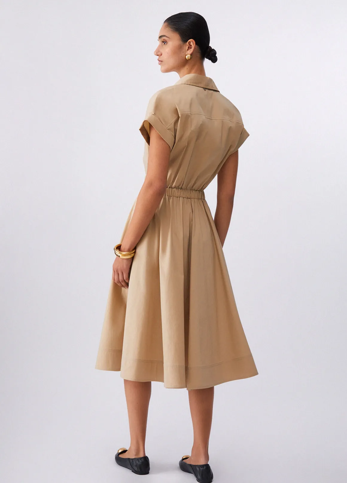 Abito chemisier con cut-out
