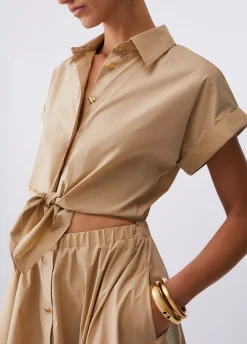 Abito chemisier con cut-out
