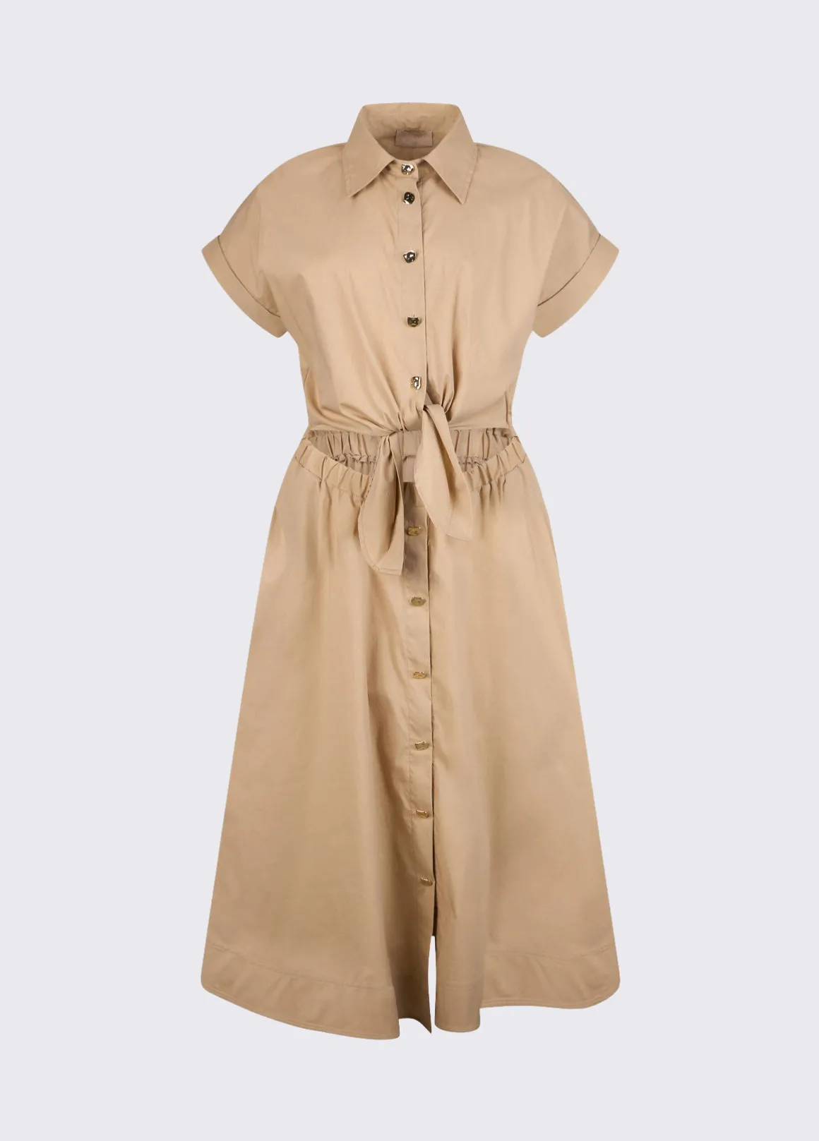 Abito chemisier con cut-out