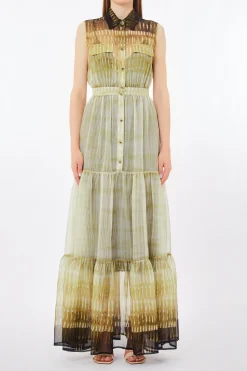 Abito chemisier in chiffon stampato