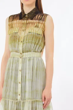 Abito chemisier in chiffon stampato