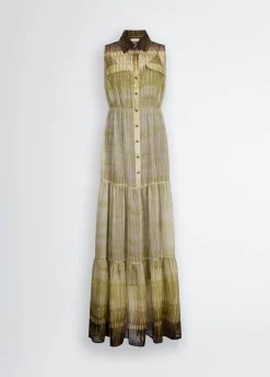 Abito chemisier in chiffon stampato