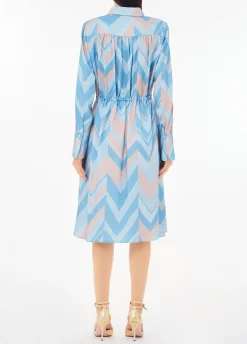 Abito chemisier in twill stampato