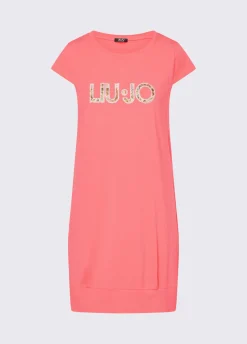 Abito corto con maxi logo
