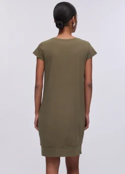 Abito corto con maxi logo