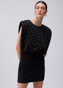 Abito corto con strass