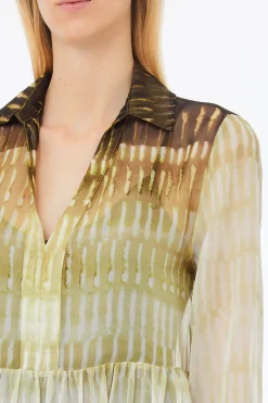 Abito corto in chiffon stampato