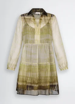 Abito corto in chiffon stampato