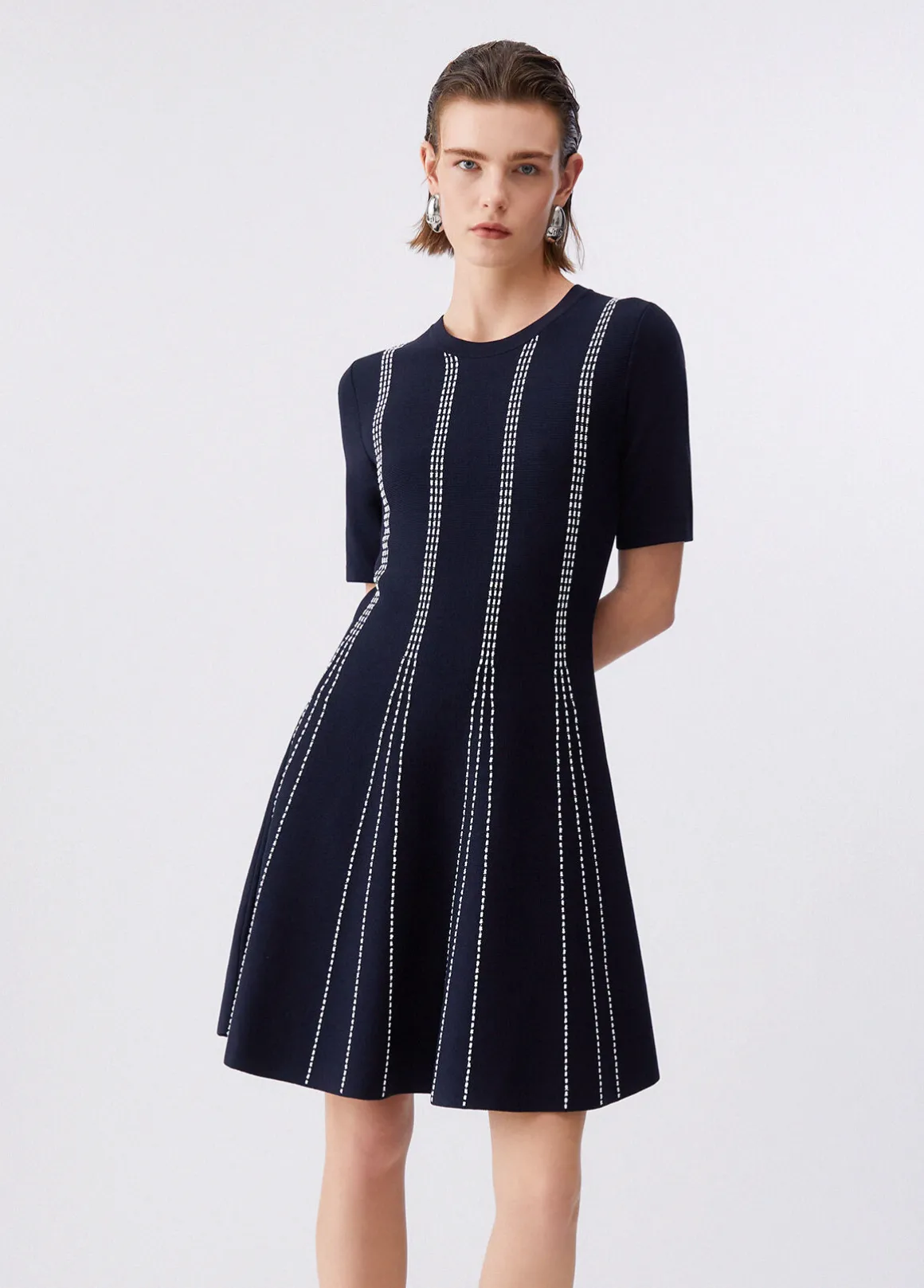 Abito corto in maglia