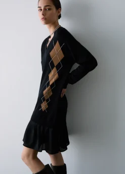 Abito corto in maglia