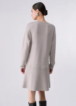 Abito corto in maglia jacquard