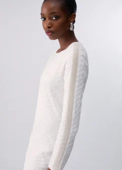 Abito corto in maglia jacquard
