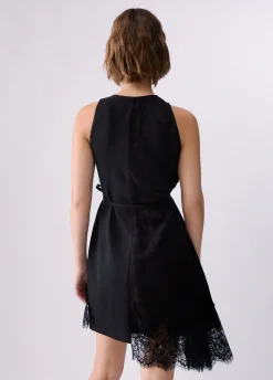 Abito corto jacquard