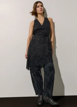 Abito corto jacquard
