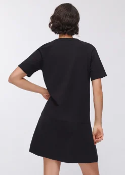 Abito in felpa con dettaglio in mesh
