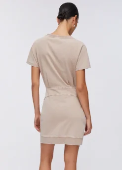 Abito in jersey délavé con strass