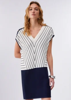 Abito in maglia a righe