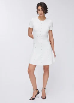 Abito in maglia con borchie