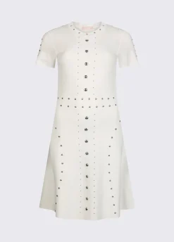 Abito in maglia con borchie