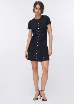 Abito in maglia con borchie
