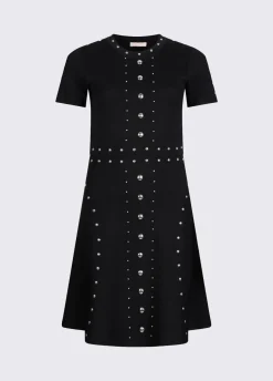 Abito in maglia con borchie