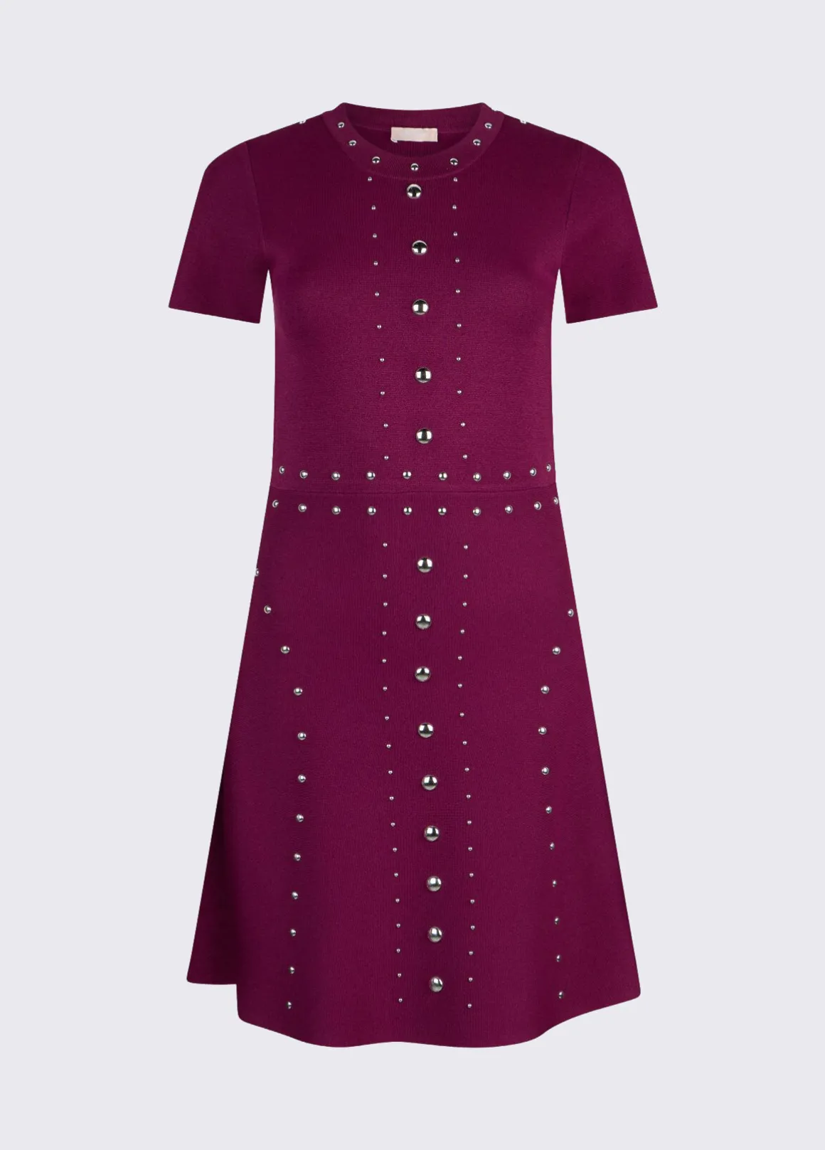 Abito in maglia con borchie