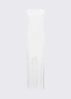 Abito in maglia con frange