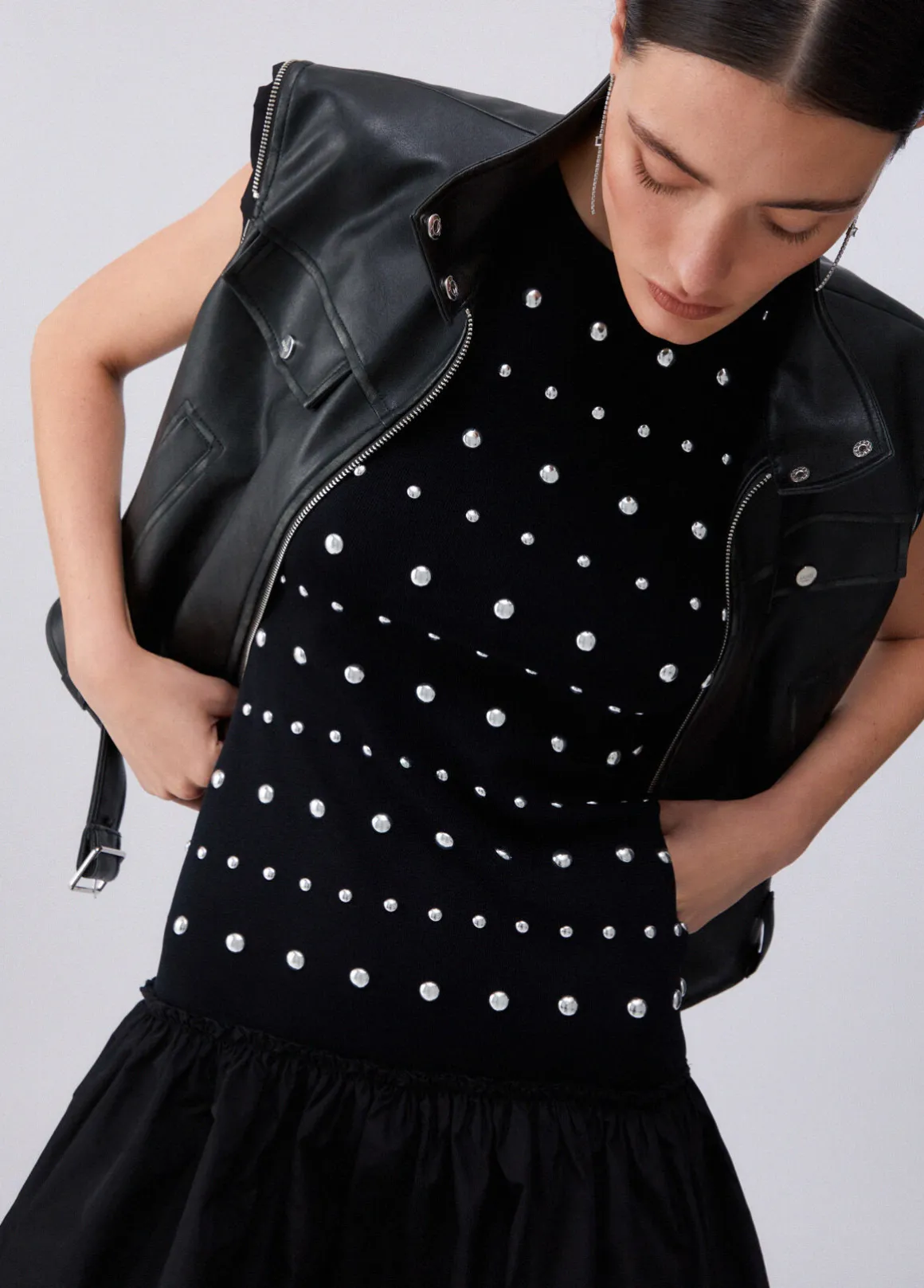 Abito in maglia con maniche thumbhole