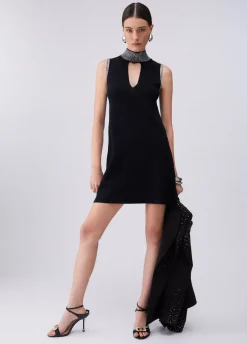 Abito in maglia con strass