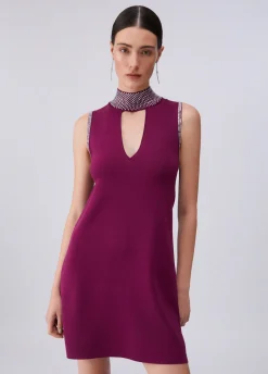 Abito in maglia con strass