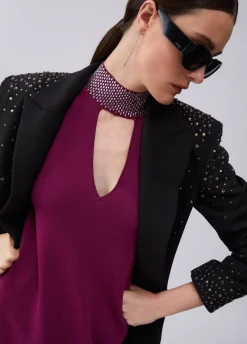 Abito in maglia con strass