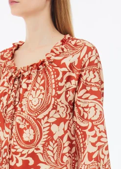 Abito in twill stampato