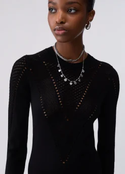 Abito longuette in maglia