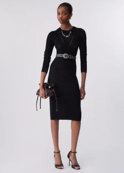 Abito longuette in maglia
