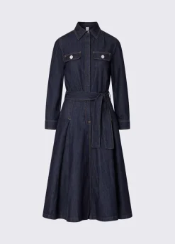 Abito lungo chemisier in denim