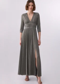 Abito lungo elegante in lurex