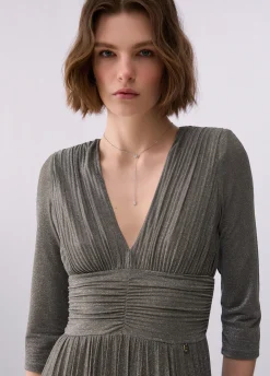 Abito lungo elegante in lurex