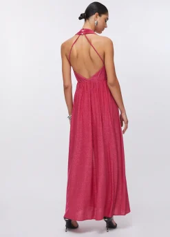 Abito lungo in lurex