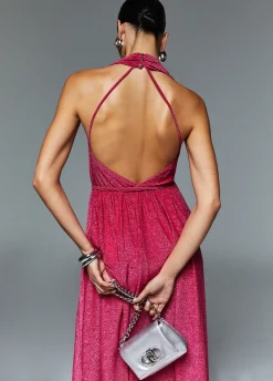 Abito lungo in lurex
