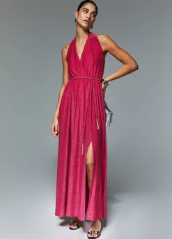 Abito lungo in lurex