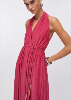 Abito lungo in lurex