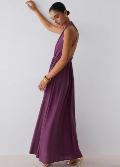 Abito lungo in lurex