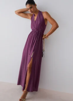 Abito lungo in lurex