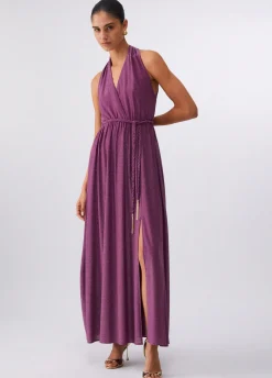 Abito lungo in lurex
