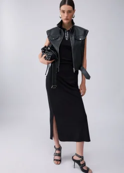 Abito midi con strass