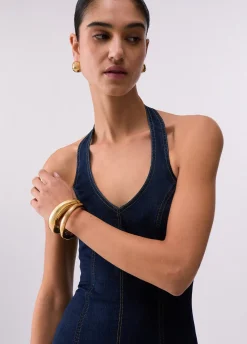 Abito midi in denim
