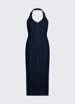 Abito midi in denim