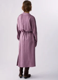 Abito midi in raso jacquard
