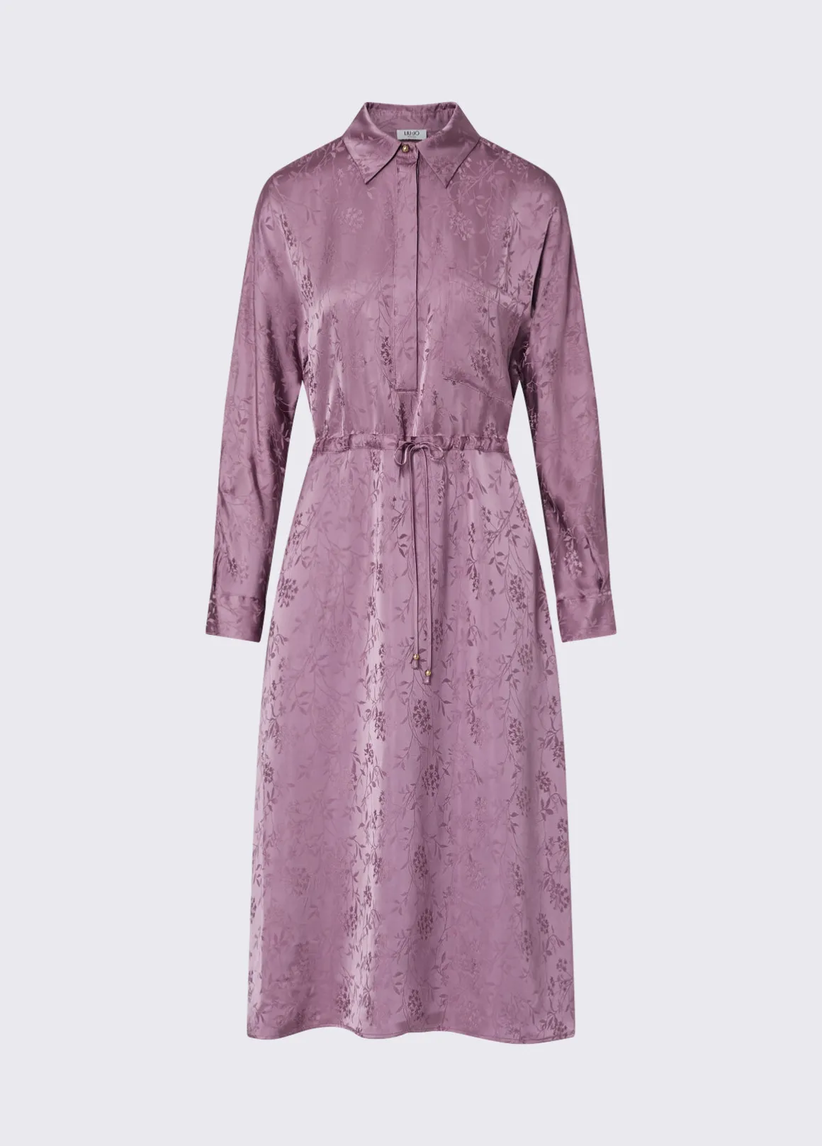 Abito midi in raso jacquard